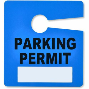 Tatco Information Sign - 2.8" Width x 3" Height - Rectangular Shape - Hanging - Write-on, Wipe-off, Dry Erase Surface, Durable, Reusable - Blue Product Image 