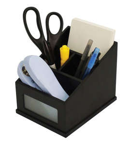 Victor Midnight Black Multi-Use Storage Caddy with Adjustable Compartment - 4 Compartment(s) - (VCT95385) Product Image 