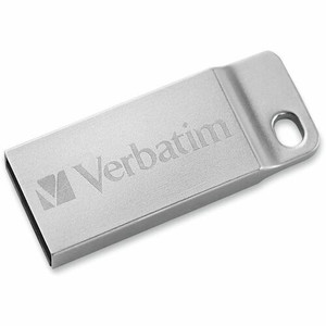 Verbatim 32GB Metal Executive USB Flash Drive - Silver - 32 GB - USB 2.0 - Silver - Lifetime Warranty Product Image 