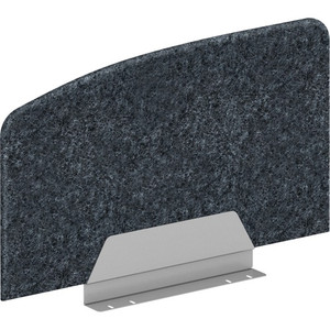 HON HUVDSSE1324 Privacy Screen - 23.3" Width x 13" Height - Silver Frame - Polyethylene Terephthalate (PET) - Dark Gray Product Image 