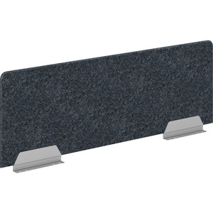 HON HUVDSAO2060 Privacy Screen - 58" Width x 20" Height - Silver Frame - Polyethylene Terephthalate (PET) - Dark Gray Product Image 