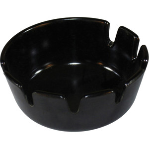 Impact Products Ashtray,Round,Heat-resistant Plastic,4-3/4"x1-3/4",12/BX,BK (IMP1007BX) Product Image 