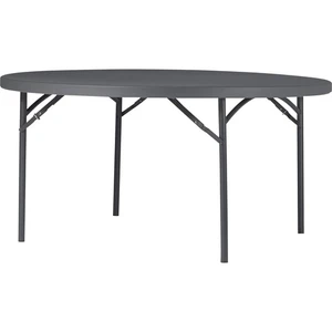 Dorel Zown Commercial Round Blow Mold Fold Table - Round Top - 4 Legs - 750 lb Capacity - 60" Table Top Diameter - 29.20" Height Product Image 