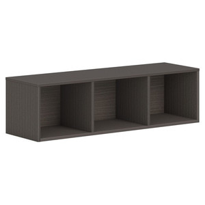 HON Mod Wall Mounted Storage | Open | 48"W | Slate Teak Finish - 39.8" Height x 48" Width x 14" Depth - Finish: Slate Teak Product Image 