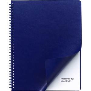 GBC Binding Covers,Plain,Square Corners,8-1/2"x11",200/BX,Navy (GBC9742490) Product Image 