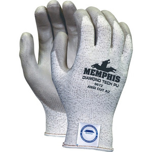 Memphis Dyneema Dipped Safety Gloves - X-Large Size - Gray - Breathable, Comfortable, Abrasion Resistant, Tear Resistant, Cut Resistant, Durable, Sturdy - For Multipurpose Product Image 
