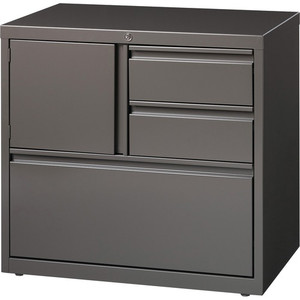 Lorell 30" Personal Storage Center Lateral File - 30" Width x 18.6" Depth x 28" Height - 3 x Drawer(s) for File, Box - (LLR60934) Product Image 