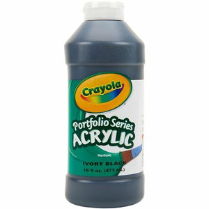 Crayola Portfolio Series Acrylic Paint - Ivory Black - 16 fl oz Product Image 