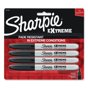 Sharpie Extreme Marker, Fine Bullet Tip, Black, 4/Pack Product Image 