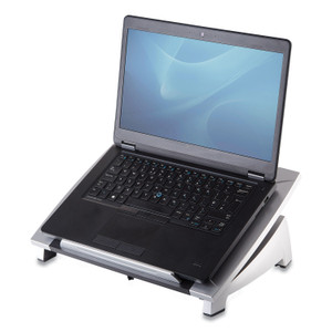 Fellowes Office Suites Laptop Riser, 15.13" x 11.38" x 4.5" to 6.5", Black/Silver, Supports 10 lbs View Product Image