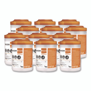 Sani Professional Sani-Cloth Bleach Germicidal Disposable Wipes, 1-Ply, 6 x 5, Unscented, White, 160/Canister, 12 Canisters/Carton Product Image 