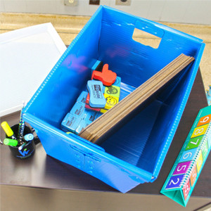 Flipside Primary Assorted Plastic Storage Postal Tote - 4 Pack - (FLP40192) Product Image 