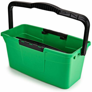 Unger 3 Gallon Pro Bucket - 3 gal - Compact, Ergonomic Grip, Handle, Durable, Comfortable Handle, Pour Spout - Green, Black Product Image 