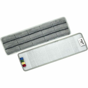 Unger OmniClean Microfiber Mop Pads - Rectangle16" Length - Durable - MicroFiber, Polyester - Green, Black Product Image 