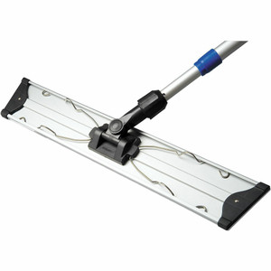 Vileda Professional Hook-and-Loop Flat Mop Frame - Hook & Loop Strip, Lightweight, Ergonomic, 360&deg Swivel - Multi - Aluminum Product Image 