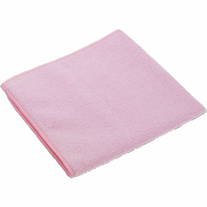 Vileda Professional MicroTuff Microfiber Cloths - 14" Length x 14" Width - Absorbent, Durable, Hygienic - Red Product Image 