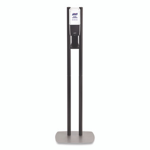 PURELL ES10 Floor Stand with Automatic Dispenser - Floor, Freestanding - Graphite - For High Traffic Area, Sanitizing Dispenser, Waiting Room, Hallway Product Image 