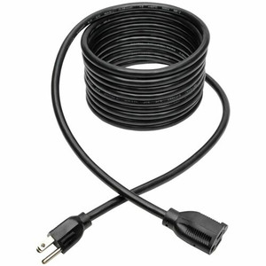 Tripp Lite series Heavy-Duty Power Extension Cord, 15A, 14 AWG (NEMA 5-15P to NEMA 5-15R), 15 ft. - 120 V AC / 15 A - Black - 15 ft Cord Length - NEMA 5-15P / NEMA 5-15R Product Image 