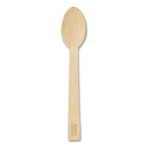 World Centric Bamboo Cutlery, Spoon, Paper, Natural, 2,000/Carton Product Image 
