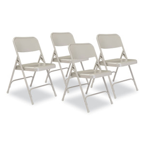 National Public Seating 200 Series All-Steel Folding Chair - Tubular Steel Frame Material - Gray - NPS202 Product Image 