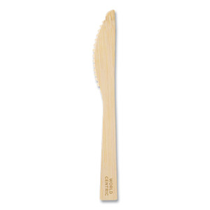 World Centric Bamboo Cutlery, Knife, Paper, Natural, 2,000/Carton Product Image 