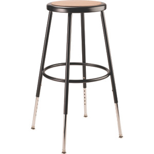 National Public Seating 6200 Series Heavy-Duty Stools - Masonite Seat Color - Masonite Seat Material - Black Frame Color - Steel Frame Material - NPS6224H10 Product Image 