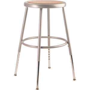 National Public Seating 6200 Series Heavy-Duty Stools - Masonite Seat Color - Masonite Seat Material - Gray Frame Color - Steel Frame Material - NPS6218H Product Image 