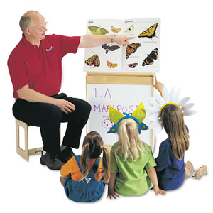 Jonti-Craft Rainbow Accents Big Book Write-n-Wipe Easel - 30" Height x 24.5" Width x 15" Depth - Baltic - Rubber, Acrylic - JNT0543JC Product Image 
