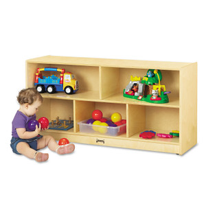 Jonti-Craft Rainbow Accents Toddler Single Mobile Storage Unit - 5 Compartment(s) - 24.50" Height x 48" Width x 15" Depth - Durable - JNT0324JC Product Image 