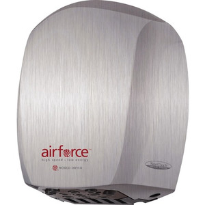 World Dryer Airforce High-Speed Hand Dryer - 10.7" Height x 8.9" Width x 6.5" Depth - Metallic Silver - WRLJ973A3 Product Image 