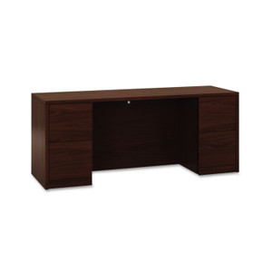 HON 10500 Series Kneespace Credenza With Full-Height Pedestals, 72w x 24d x 29.5h, Mahogany (HON105900NN) View Product Image