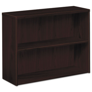 HON 10500 Series Laminate Bookcase, Two-Shelf, 36w x 13.13d x 29.63h, Mahogany (HON105532NN) View Product Image