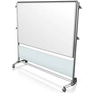 Ghent Nexus Dry Erase Board Easel - 70" (5.8 ft) Width x 46" (3.8 ft) Height - White Porcelain Surface - GHENEX206MWFR Product Image 