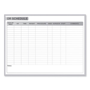Ghent Healthcare Whiteboard - 72" (6 ft) Width x 48" (4 ft) Height - White Steel Surface - Satin Aluminum Frame - Rectangle - GHEGRPM313S46 Product Image 