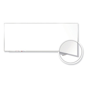 Ghent M1 Dry Erase Board - 144" (12 ft) Width x 48" (4 ft) Height - White Porcelain Surface - Satin Aluminum Frame - GHEM14124 Product Image 