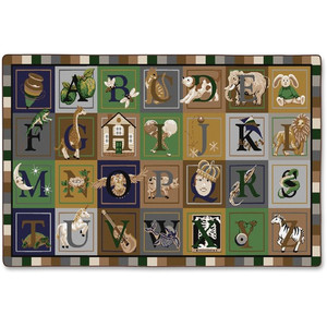 Flagship Carpets Tranquility Colors ABC Blocks Rug - 12 ft Length x 90" Width - FCIFM17344A Product Image 