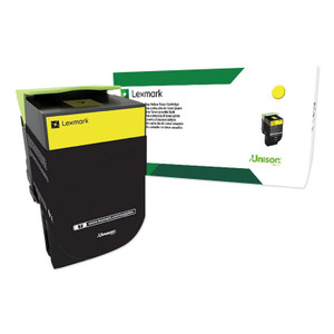 Lexmark 80C0XYG Return Program Extra High-Yield Toner, 4,000 Page-Yield, Yellow, TAA Compliant View Product Image