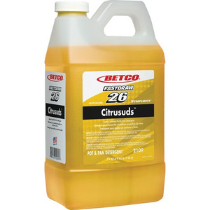 Betco Symplicity FastDraw 26 Citrusuds Pot/Pan Detergent - Concentrate - 67.6 fl oz (2.1 quart) - Lemon Scent - Heavy Duty, Long Lasting, Spill Proof, Phosphate-free - Yellow Product Image 