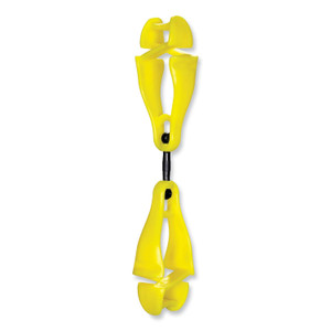 Ergodyne 3420 Swiveling Glove Clip Holder - Dual Clips - 6.5" Length x 1.5" Width - for Gloves, Personal Protective Equipment (PPE), Towel, Warehouse, Food Processing Plant, Retail Worker, Home Project, Hiking, Hunting, Mitten, Key, ... - EGO19419 Product Image 