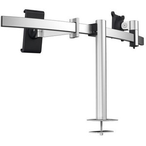 DURABLE Desk Mount for Monitor, Curved Screen Display, Tablet - Silver - Height Adjustable - 1 Display(s) Supported - DBL508823 Product Image 