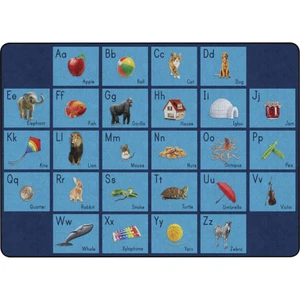 Flagship Carpets See My Alphabet Classroom Rug - Floor Rug - 100" Length x 72" Width x 0.50" Thickness - FCIFA101832FS Product Image 