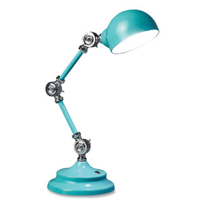 OttLite Revive LED Desk Lamp - Turquoise - 15.5" Height x 6" Width - LED Bulb - USB Charging, Adjustable Brightness, Touch-activated, Adjustable Height, Adjustable Knob, ClearSun LED, Energy Saving - OTTF1485TU9SHPR Product Image 