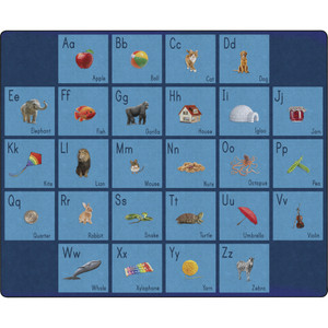 Flagship Carpets See My Alphabet Classroom Rug - Floor Rug - 13.17 ft Length x 10.50 ft Width x 0.50" Thickness - FCIFA101858FS Product Image 