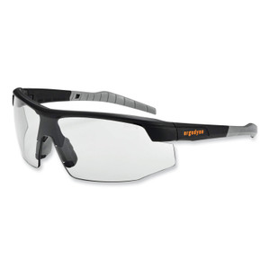 ergodyne Skullerz Skoll Safety Glasses, Black Nylon Impact Frame, Anti-Fog, Indoor/Outdoor Polycarbonate Lens Product Image 