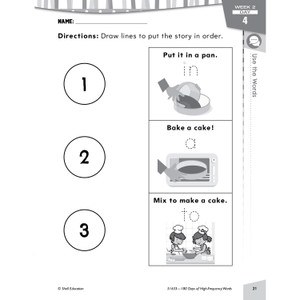 Shell Education Learn At Home Grade K Frequency Words Printed Book - Book - Grade Pre K-K - SHL109745 Product Image 