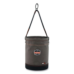 Ergodyne 5960 Canvas Hoist Bucket with D-Rings - Reinforced, Handle, Pocket, Durable, Storm Drain - 14" - EGO14960 Product Image 