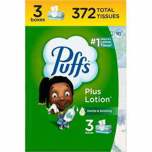 Puffs Plus Lotion Facial Tissue - 2 Ply - 8.40" Length - WhiteBox - 124/Box Product Image 