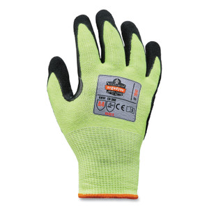 Ergodyne ProFlex 7041 Hi-Vis Nitrile-Coated Level 4 Cut Gloves - 1.75" Thickness x 10.50" Glove Length - Nitrile, Polyurethane Coating - Medium Size - Lime - EGO17813 Product Image 