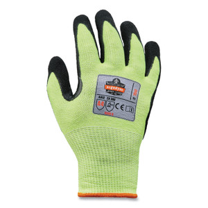 Ergodyne ProFlex 7041 Hi-Vis Nitrile-Coated Level 4 Cut Gloves - 2.25" Thickness x 12" Glove Length - Nitrile, Polyurethane Coating - XXL Size - Lime - EGO17816 Product Image 