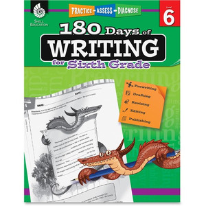 Shell Education 6th Grade 180 Days of Writing Book Printed Book - 224 Pages - Shell Educational Publishing Publication - SHL51529 Product Image 